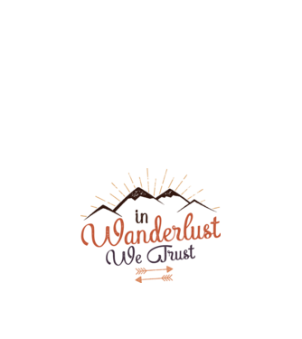 In Wanderlust we trust model alb pe tricou
