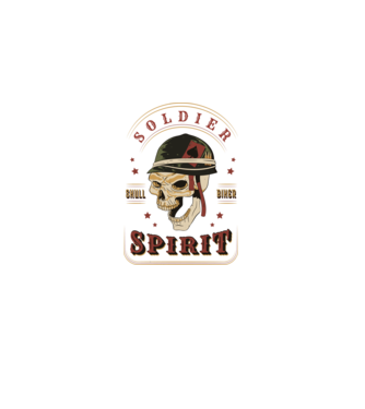 Soldat Craniu model negru pe tricou