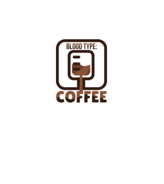 Grupa mea de sânge este cafeaua model alb pe tricou
