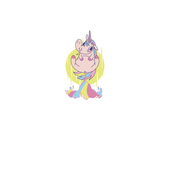 Bășină Unicorn model albastru închis pe tricou