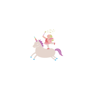 Zână Unicorn model negru pe tricou