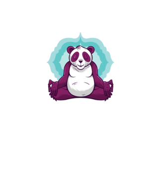 Panda Meditație model roz deschis pe tricou
