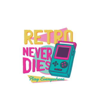 Retro Gameboy model alb pe tricou