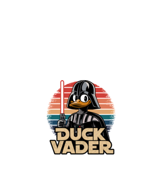 Duck Vader model negru pe tricou