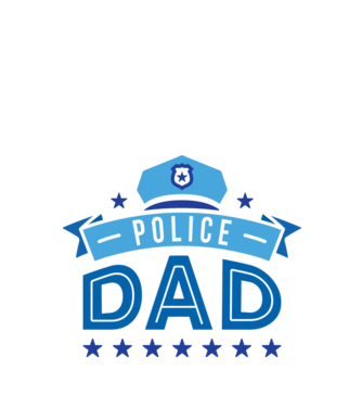 Tată Polițist model alb pe tricou