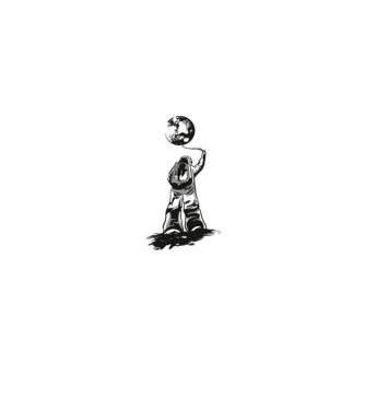 Astronaut Lună model negru pe tricou