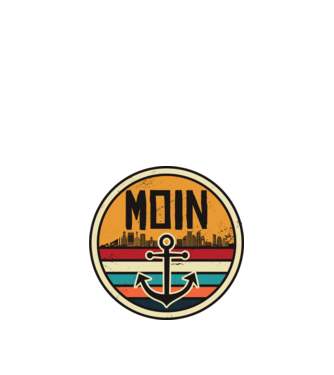 Ancoră Moin model negru pe tricou