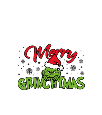 Merry Grinchymas - Grinch model negru pe tricou