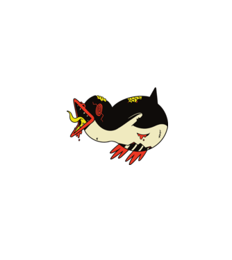 Pinguin Zombie model turcoaz pe tricou