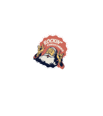 'Rockin'' Christmas Crăciun' model alb pe tricou