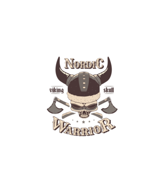 Nordic Warrior model negru pe tricou