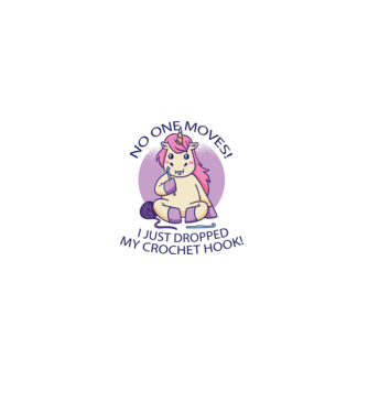 Nu mișcă nimeni, mi-a căzut acul de tricotat - Unicorn model galben pe tricou