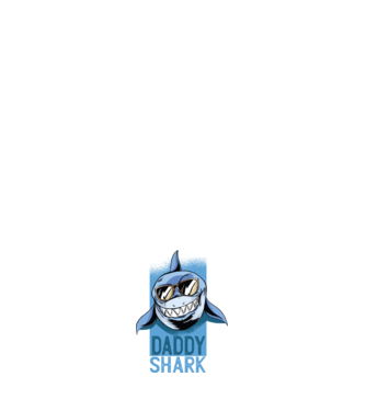 Daddy Shark tricou pentru tata model albastru închis pe tricou