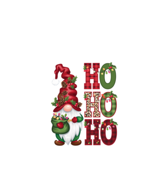 HOHOHO Gnome model negru pe tricou