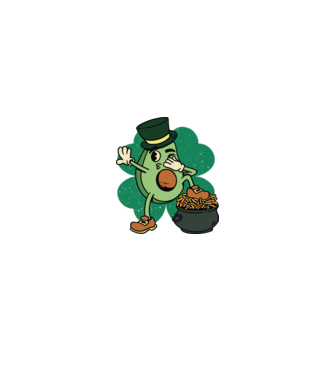 Avocado St. Patrick DAB model alb/roșu pe tricou