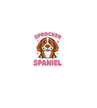 Sprocker Spaniel model albastru închis pe tricou