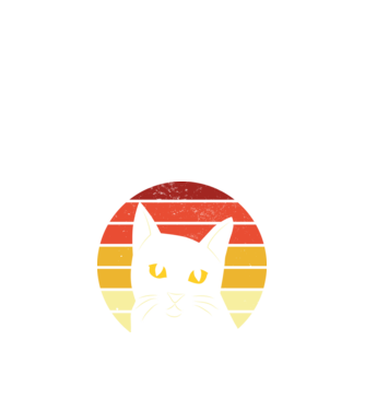 Cap pisică retro model negru pe tricou