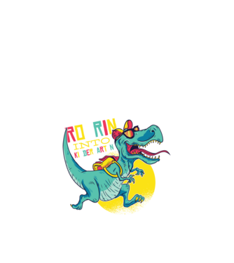 De acum încolo, voi urla în grădiniță cu Dinozaur model negru pe tricou
