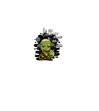 Alien drogat model gri pe tricou
