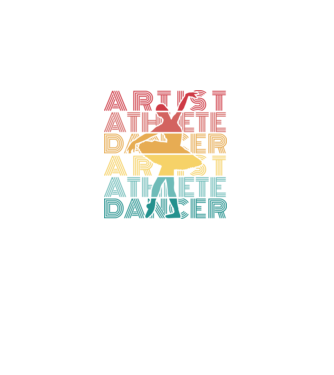 Dansatoare de balet model negru pe tricou