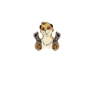Pew Pew Pew Madafakas Suricată model negru pe tricou