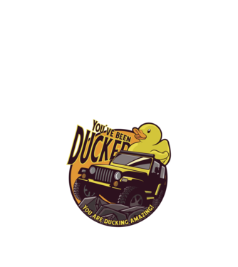 'You''ve been ducked - Off road SUV' model negru pe tricou