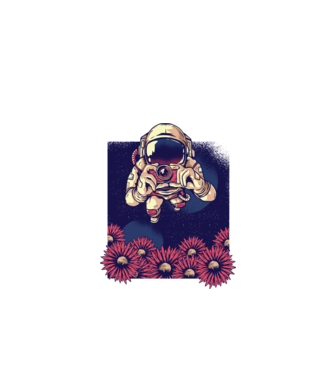 Astronaut Fotograf model negru pe tricou