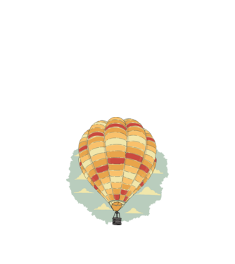 Aerostat model nisipiu pe tricou