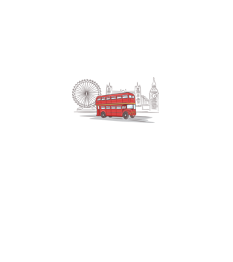 London Bus model alb pe tricou