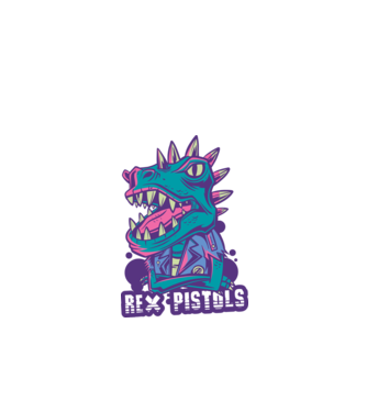 Rex Pistols model negru pe tricou
