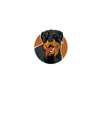 Tricou cu Câine Rottweiler model negru pe tricou