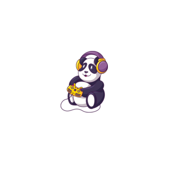 Gamer Panda model gri pe tricou