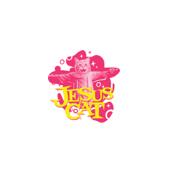 Jesus Cat model mov pe tricou