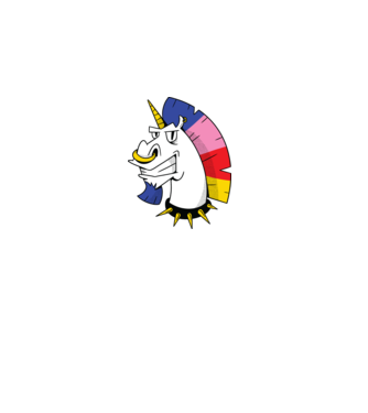 Punk unicorn model gri pe tricou