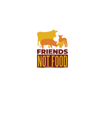 Friends not Food Vegán model gri pe tricou