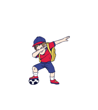 Școlar Fotbalist DAB model verde de măr pe tricou