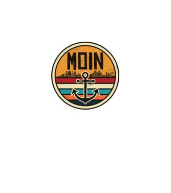 Ancoră Moin model negru pe tricou