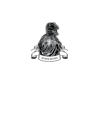 Iisus Raptor Dinozaur model turcoaz pe tricou
