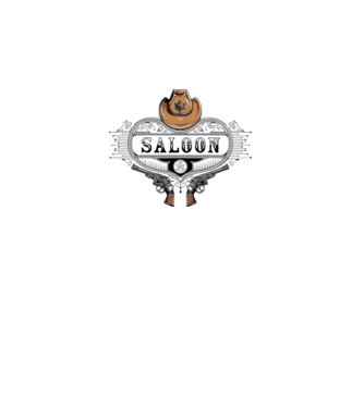 Cowboy saloon western model gri pe tricou