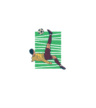 Fotbalist foarfecă model verde pe tricou