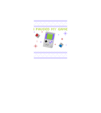 I paused my game to be here - Gamer pulovăr urât model negru pe tricou