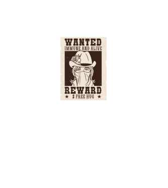 Afiș Wanted - Îmbrățișări gratuite model gri pe tricou