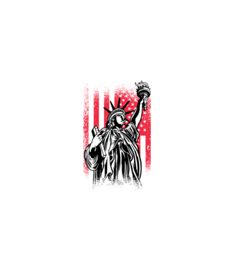 SUA Statuia Libertății model negru pe tricou