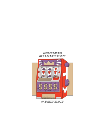 Slot machine model alb pe tricou