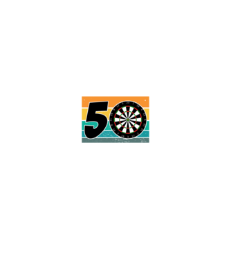 'I''m not 50 I''m bullseye darts birthday' model negru pe tricou