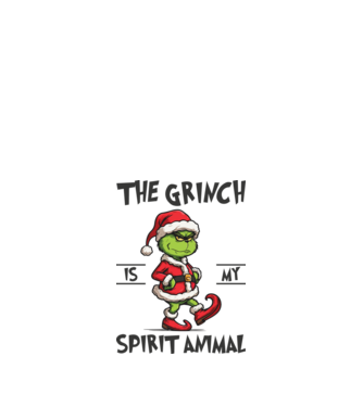 Grinch is my spirit animal model alb pe tricou