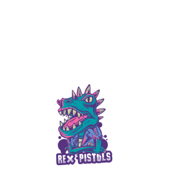 Rex Pistols model negru pe tricou