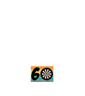 'I''m not 60 I''m triple 20 darts birthday' model albastru închis pe tricou