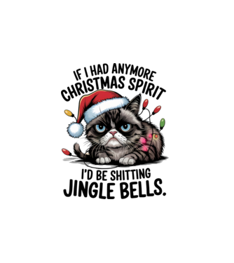 Christmas Spirit Grumpy Cat Alb model alb pe tricou