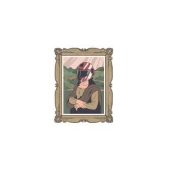 Mona Lisa Concurent model negru pe tricou